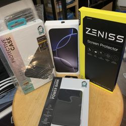 iPhone 16 Pro Max New Unopened Unlocked 256gb Black Titanium Power Bank Case Screen Protector