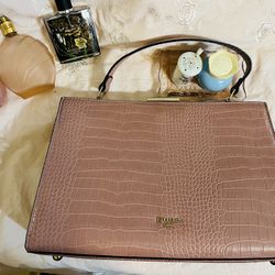 Dune Of London Pink Faux Crocodile Purse