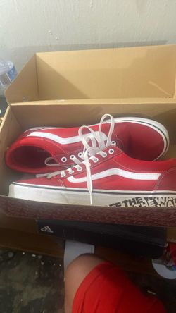Vans, White On Red, Size 12