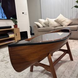 Wooden Canoe Coffee Table