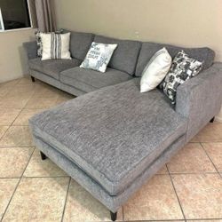 Grey Sectional Couch From LIVING SPACES 