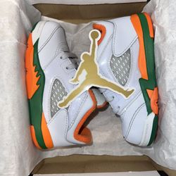 Toddler Air Jordan 5 Retro Low "Miami Hurricanes" Size 7c
