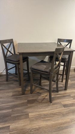 Counter Height Dining Table Set with 3 Chairs