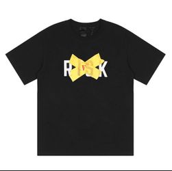 Vlone Yellow Tape Risk TEE
