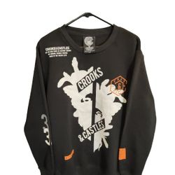 Men's Large Crooks and castles Sweatshirt Crew Neck Worn Once