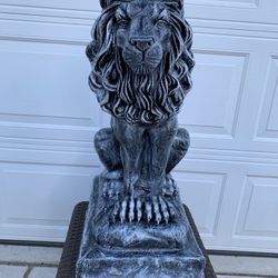 Large Lion On A  Pedestal 