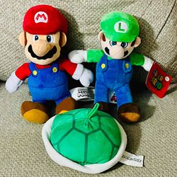Nintendo Mario and Luigi 2 Plush Doll Set 8.5 Inches