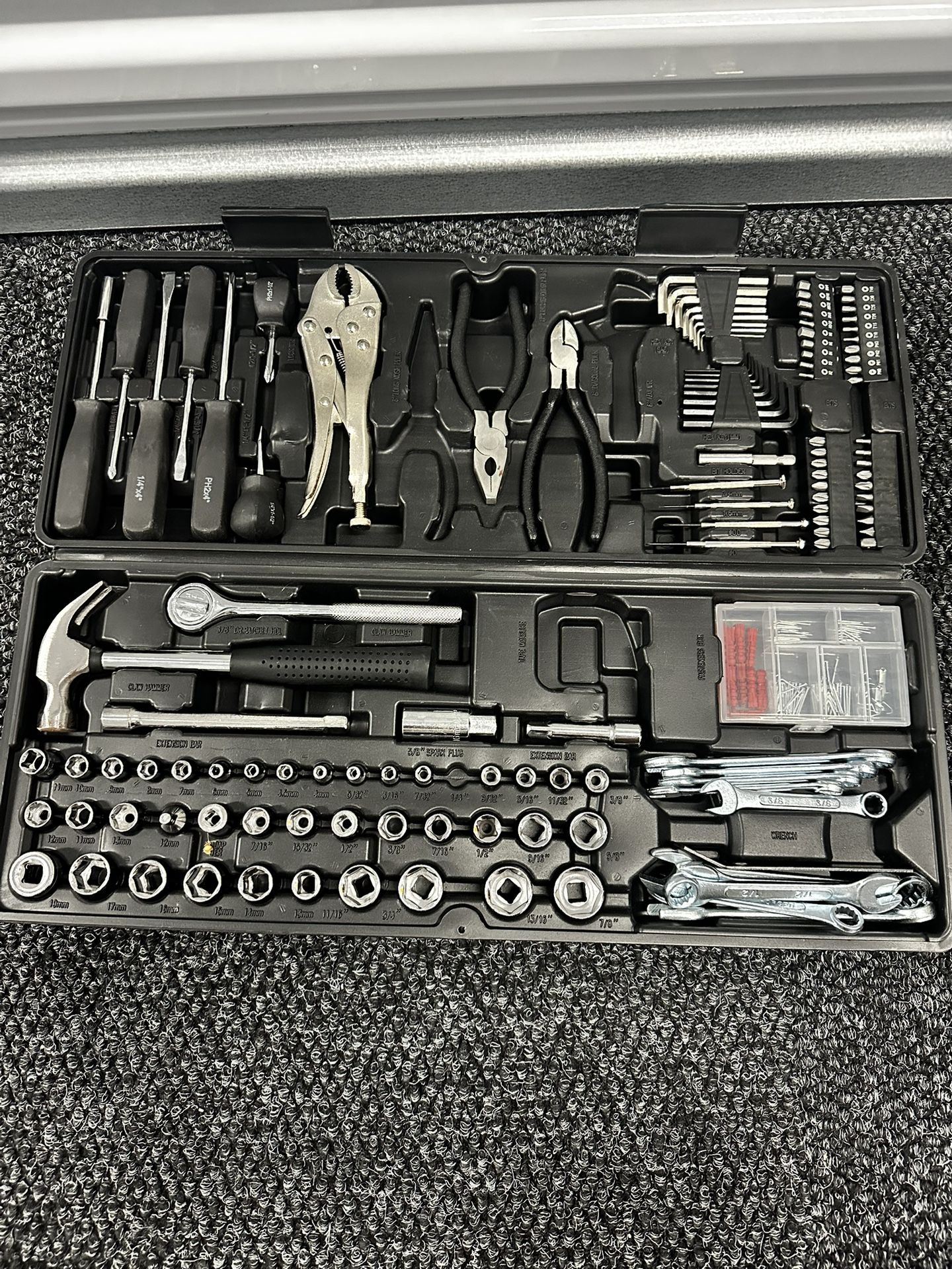 Tool Set & Case DIY Auto Home Repair Kit SAE Metric Texas Tool Store