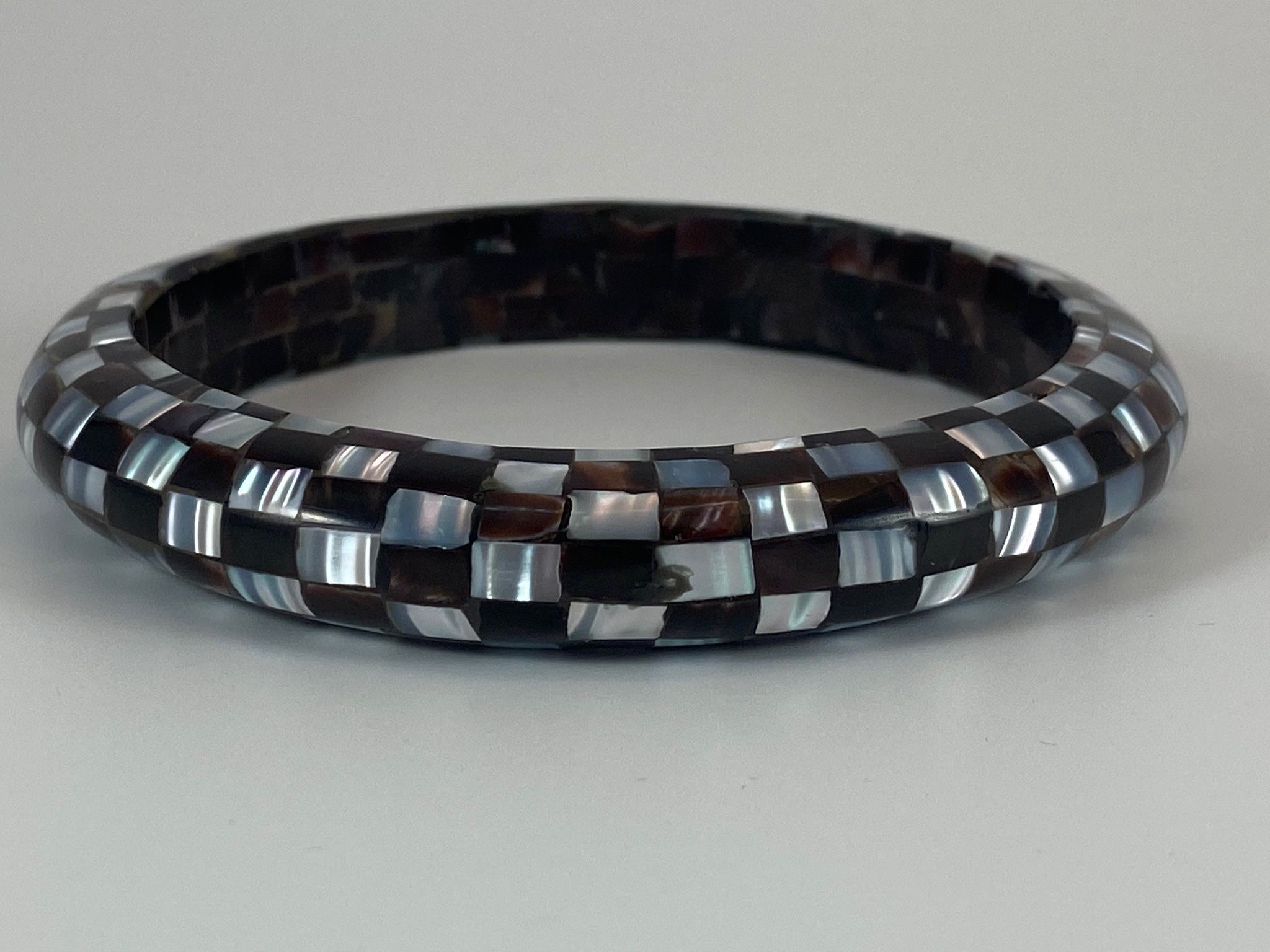 Bangle Bracelet Checkerboard Abalone