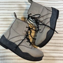 CADDIS MEN’s Taupe Nylon Better Wading Shoe ECOSMART GRIP Felt Sole Sz 11