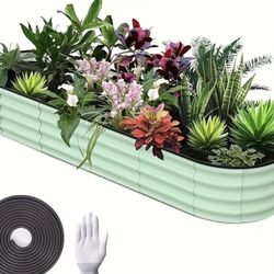 8X2X1 Feet Galvanized Raised Garden Beds tool free assembly 