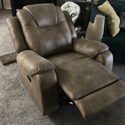 Brown recliner