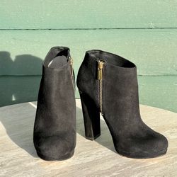 Michael Kors Black Suede Ankle Bootie