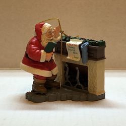Coca Cola Santa At The Fireplace Ornament 