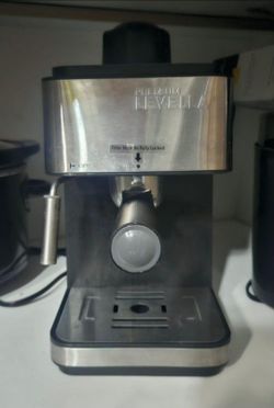 3-In-1+Steam+Espresso,+Cappuccino+and+Latte+Machine+3.5+Bar+Pressure