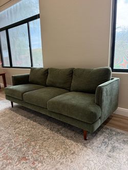 Marques Heritage Green Fabric 84" Sofa - Living Spaces