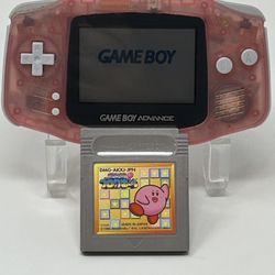 Nintendo Game Boy Advance Clear Pink Region Free w/JAPANESE Kirby Game