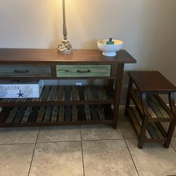 Sofa Table With Matching Side Table
