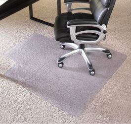 ES Robbins Chair Mat for High Pile Carpet, 45 x 53 With Lip, Clear