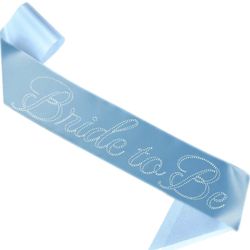 Bride to Be Sash Blue Bachelorette Party Costume Accessories Party Favors Bridal Shower Accessory, Bach Party Decorations, Engagement Party Supplies