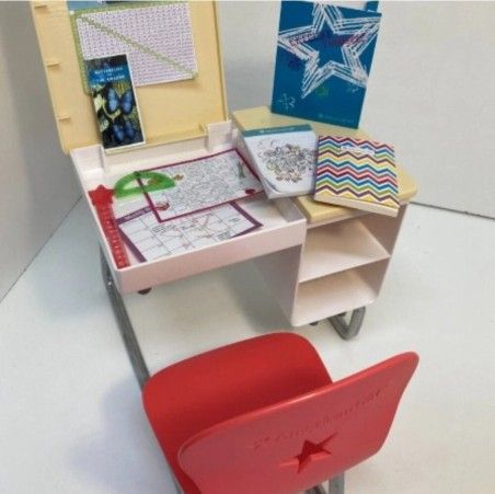American Girl Doll Flip-Top Desk Set Truly Me School Student W accessories