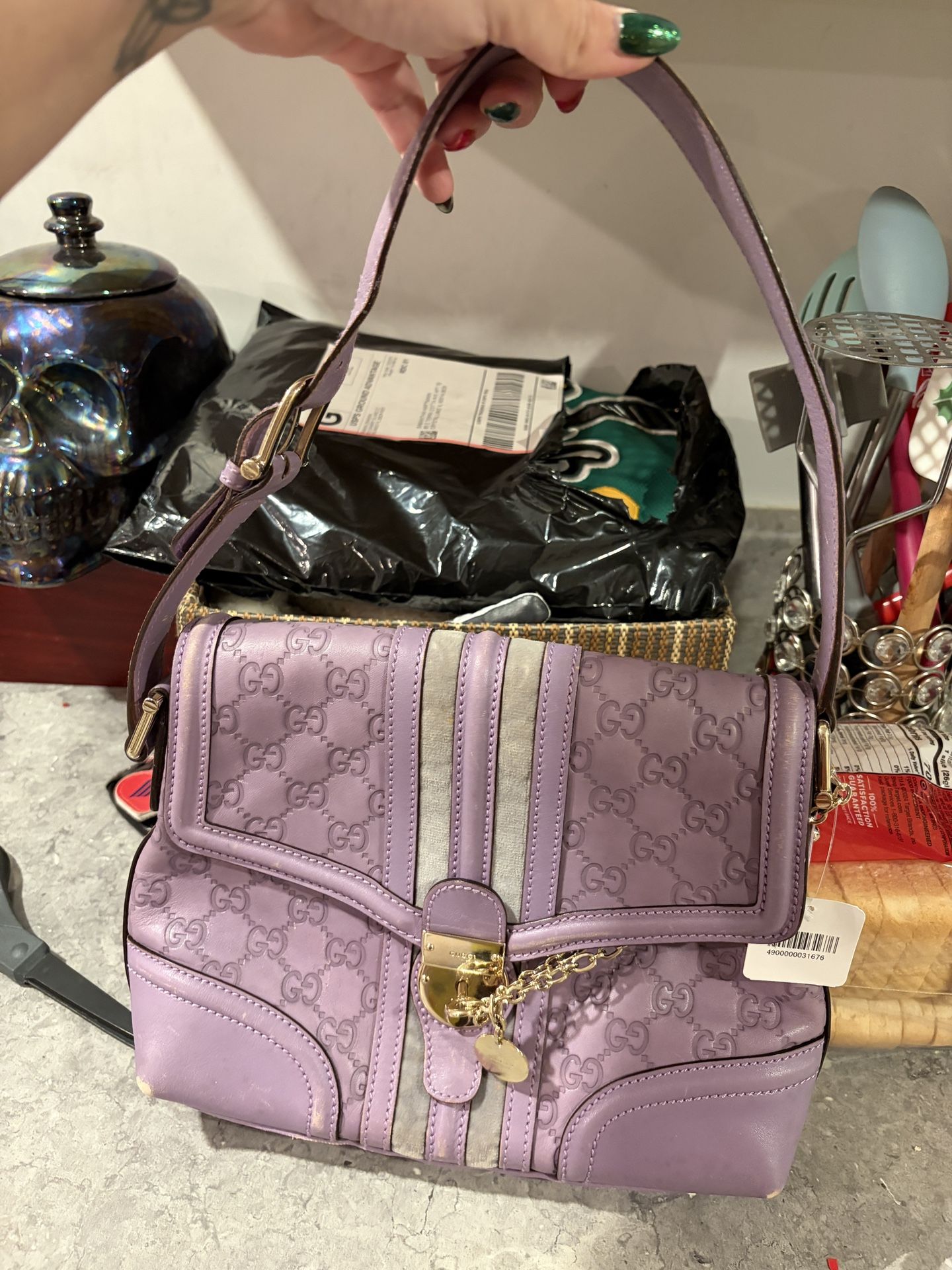 Purple G U C C I Handbag
