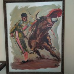 Original Signed Matador Painting