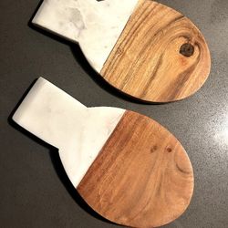 Half Marble Half Wood Spoon Holders
