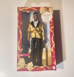 New Sealed Barbie Signature 2025 Holiday Ken Doll Gold Tuxedo Collector Edition