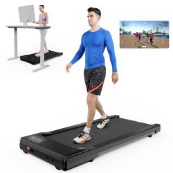 Walking Pad - Raceable Smart Under Desk Treadmill with Rewards Program, Quick Setup, 2.5HP, APP/Remote Control, LED Display, 300 lbs Capacit