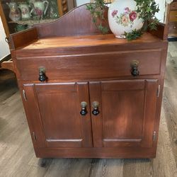 Country Farmhouse Vintage Wash Stand Cabinet Cupboard