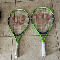 2 Wilson Kids Tennis Rackets