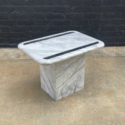 Mid-Century Modern Marble Stone Side Table, 1970’s - Delivery Available