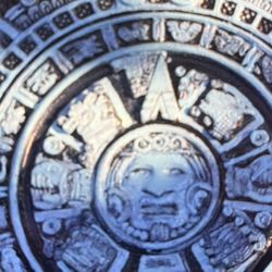 Aztec Stone Calendar 20” Diameter Cool Gift Turquoise And Stone Grey Available 