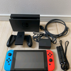 Nintendo Switch Console Neon Blue & Red Joy-Con, Dock, Power Adapter, Wi-Fi