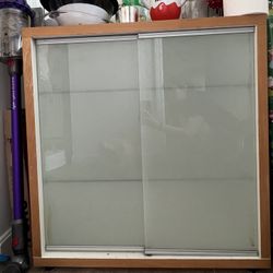 Wooden Cabinet with Glass Door And Shelf