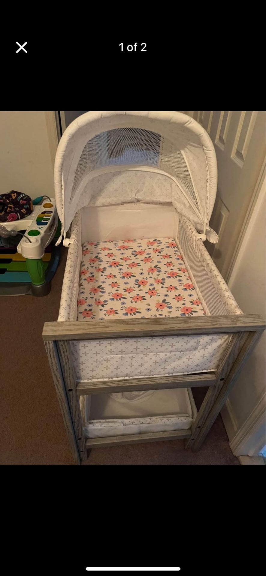 Baby Bassinet (rustic) Grey