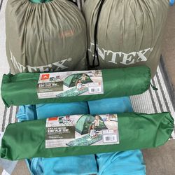 Kids sleeping bags w/blowup mattresses