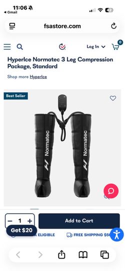 HyperIce Normatec 3 Leg Compression Package, Standard FACTORY SEALED