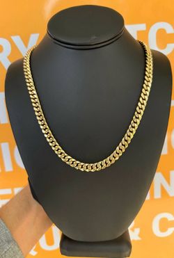 Jewelry 14k hollow Yellow Gold Cuban link 28” Chain necklace 46.20 grams 7.50mm