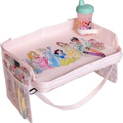 Disney Baby by J.L. Childress 3-in-1 Travel Tray & iPad Tablet Holder - Car Seat Lap Tray for Toddlers, Kids - Use on Airplanes, Road Trips, Lap Desk 