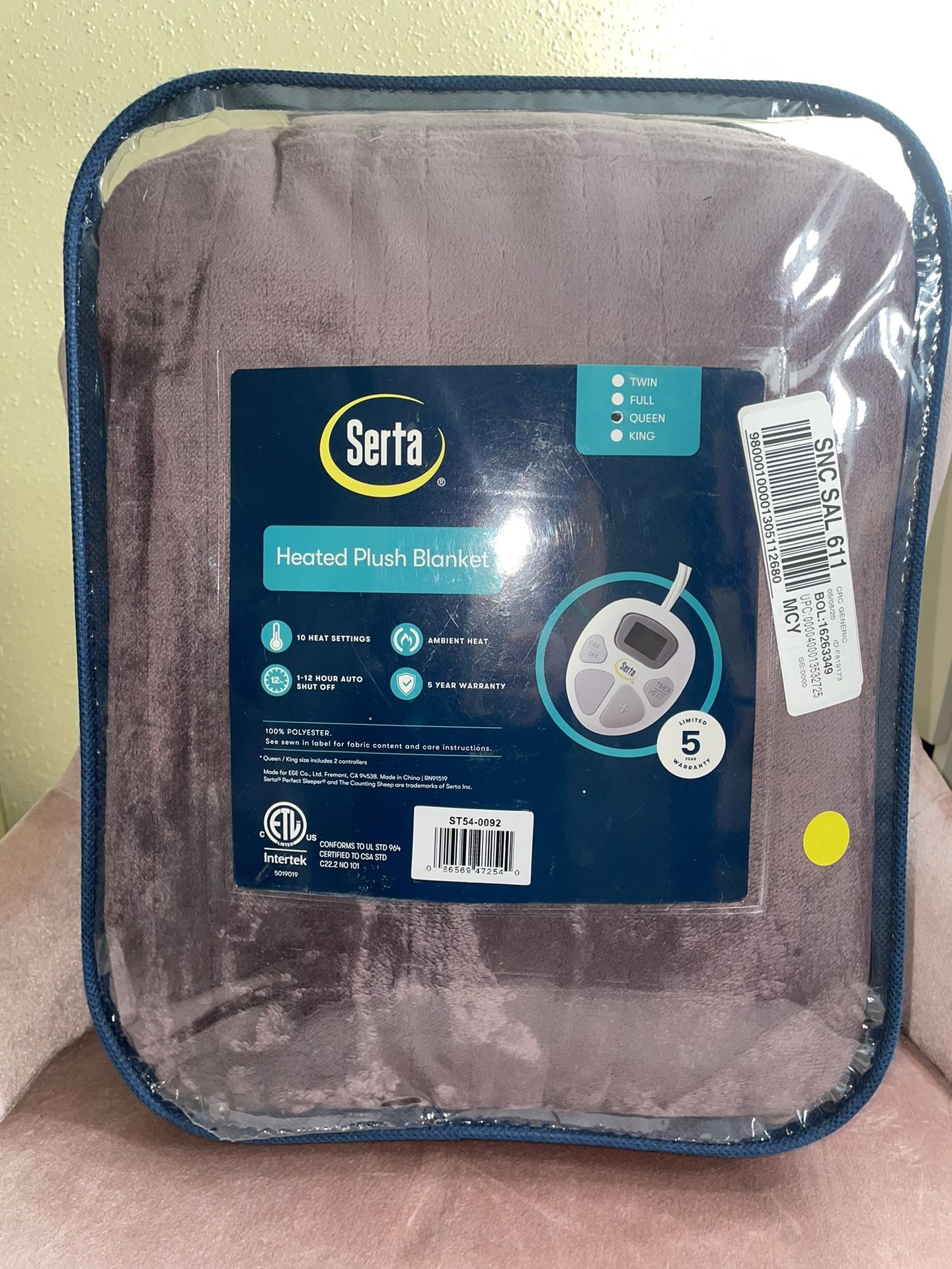 Serta Heated Blanket