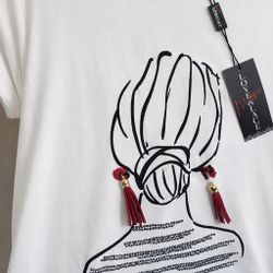 Women’s 1x soft, cotton, love and lace top