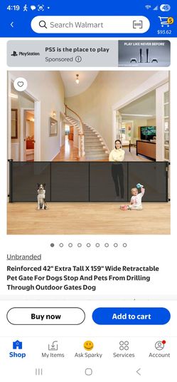 VEVOR Extra Large Retractable Gate 160" width x 42" Height