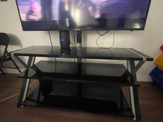 Black Glass TV stand