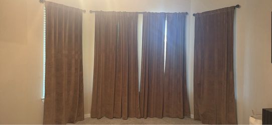 Cognac Velvet Curtains
