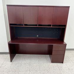 Large Desk With Cabinets