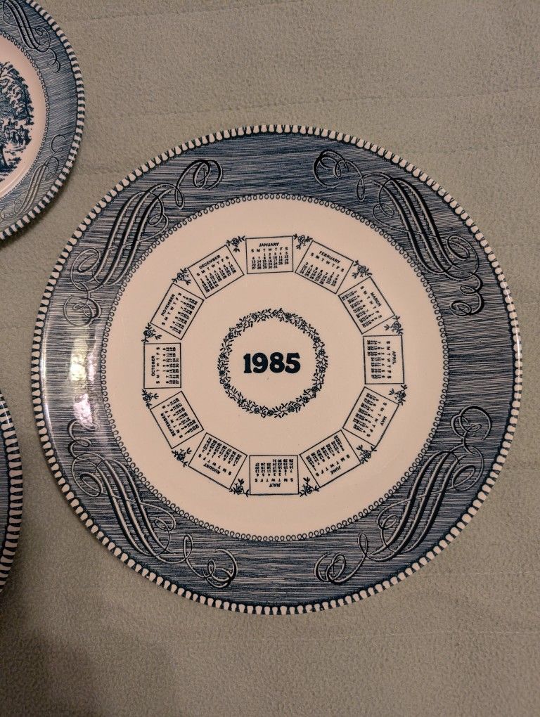 Currier & Ives 1985 Calendar Collector Plate