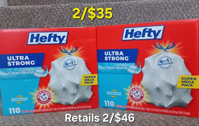 🔥Hefty Bag Trash Bag Bundle 2/$35