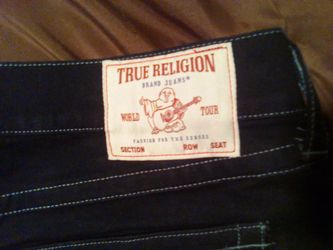 True Religion Mens Black Jeans